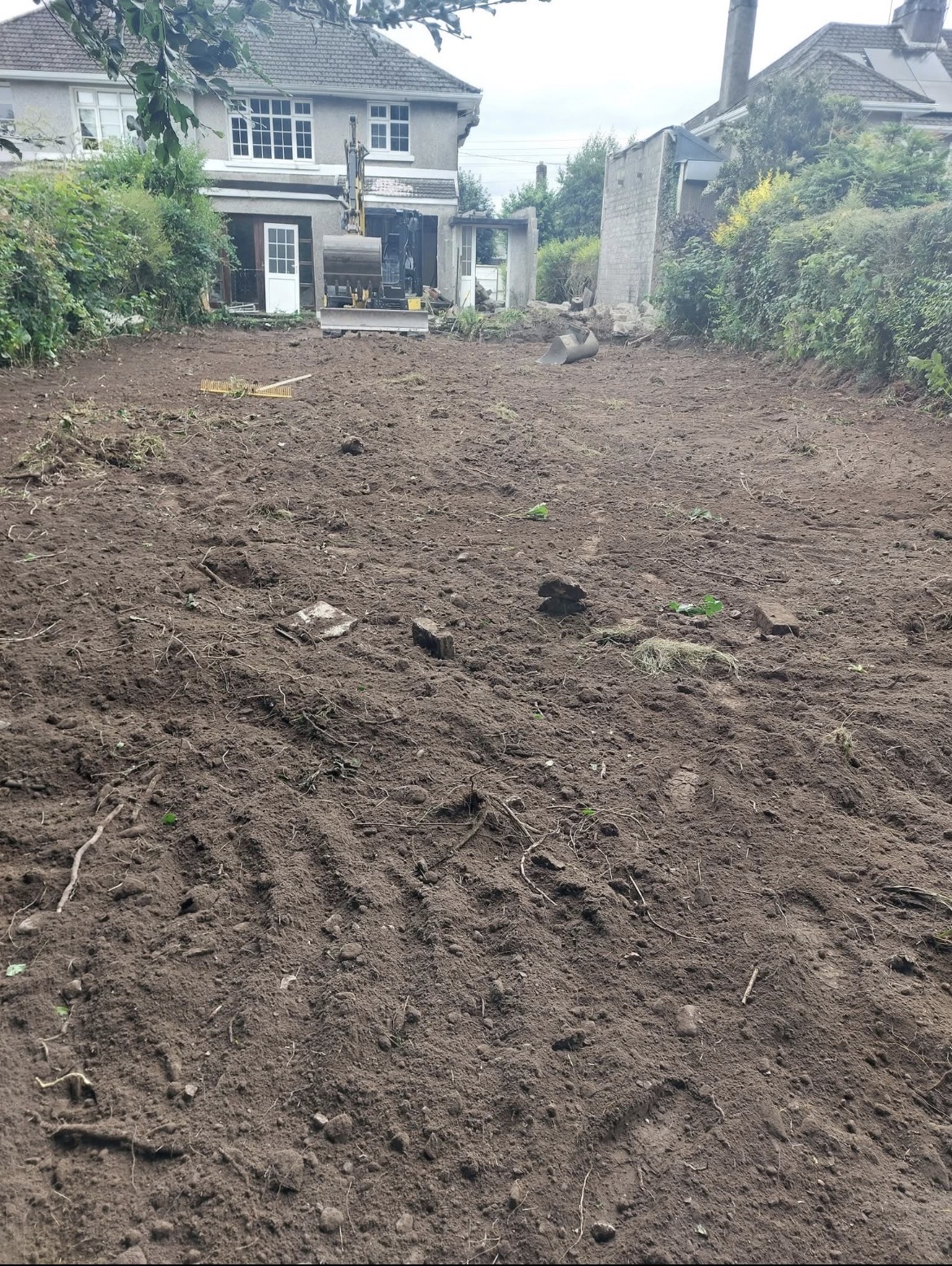 Cleared and graded ground ready for sub-base