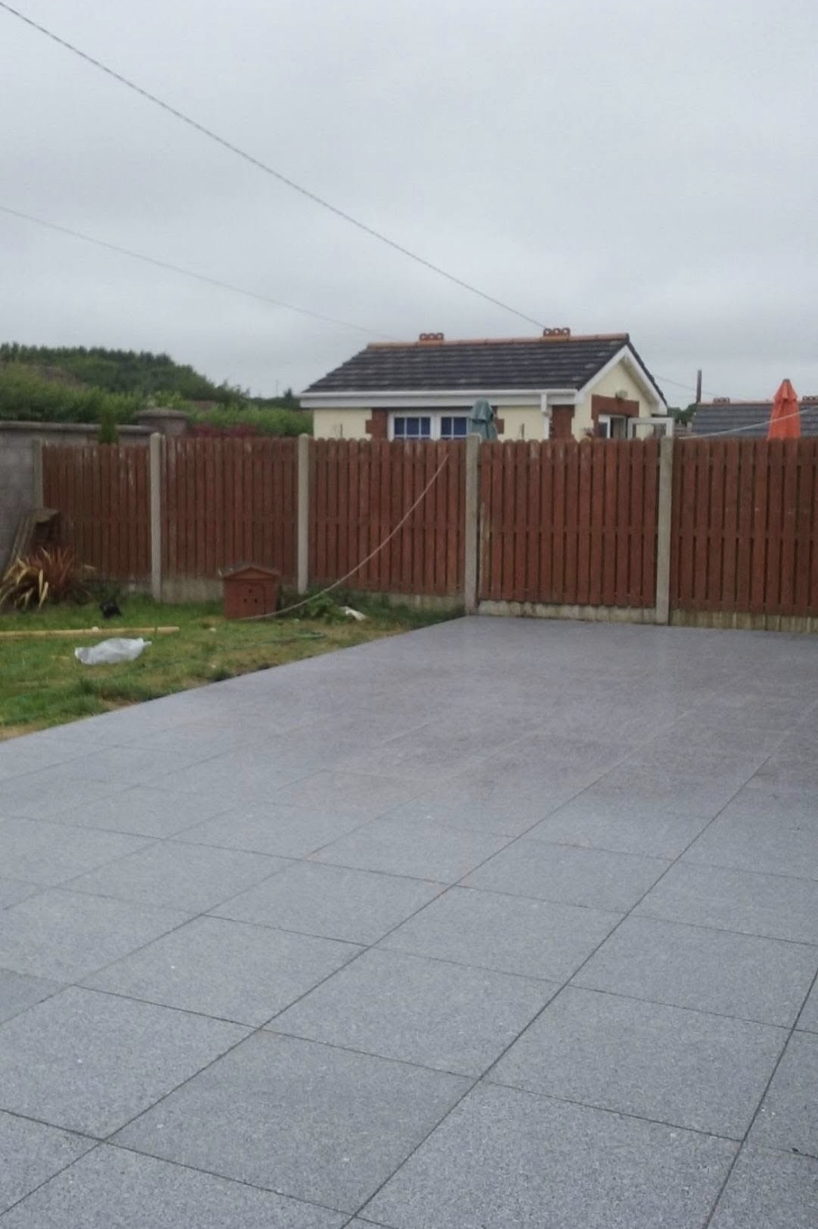 Detail of finished patio edge and pointing