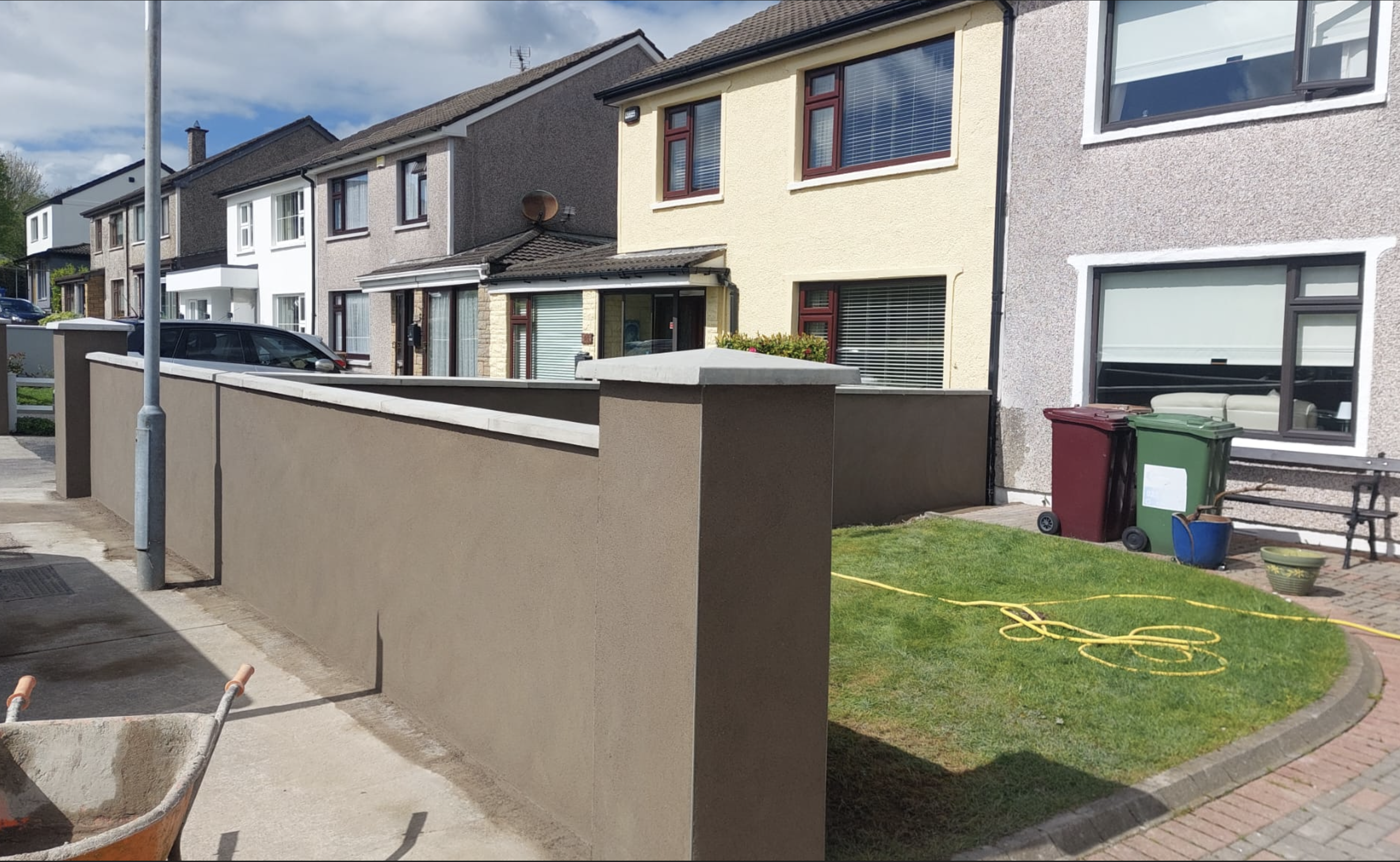 Rendered Front Wall in Glanmire, Cork — by Hillview Landscapes